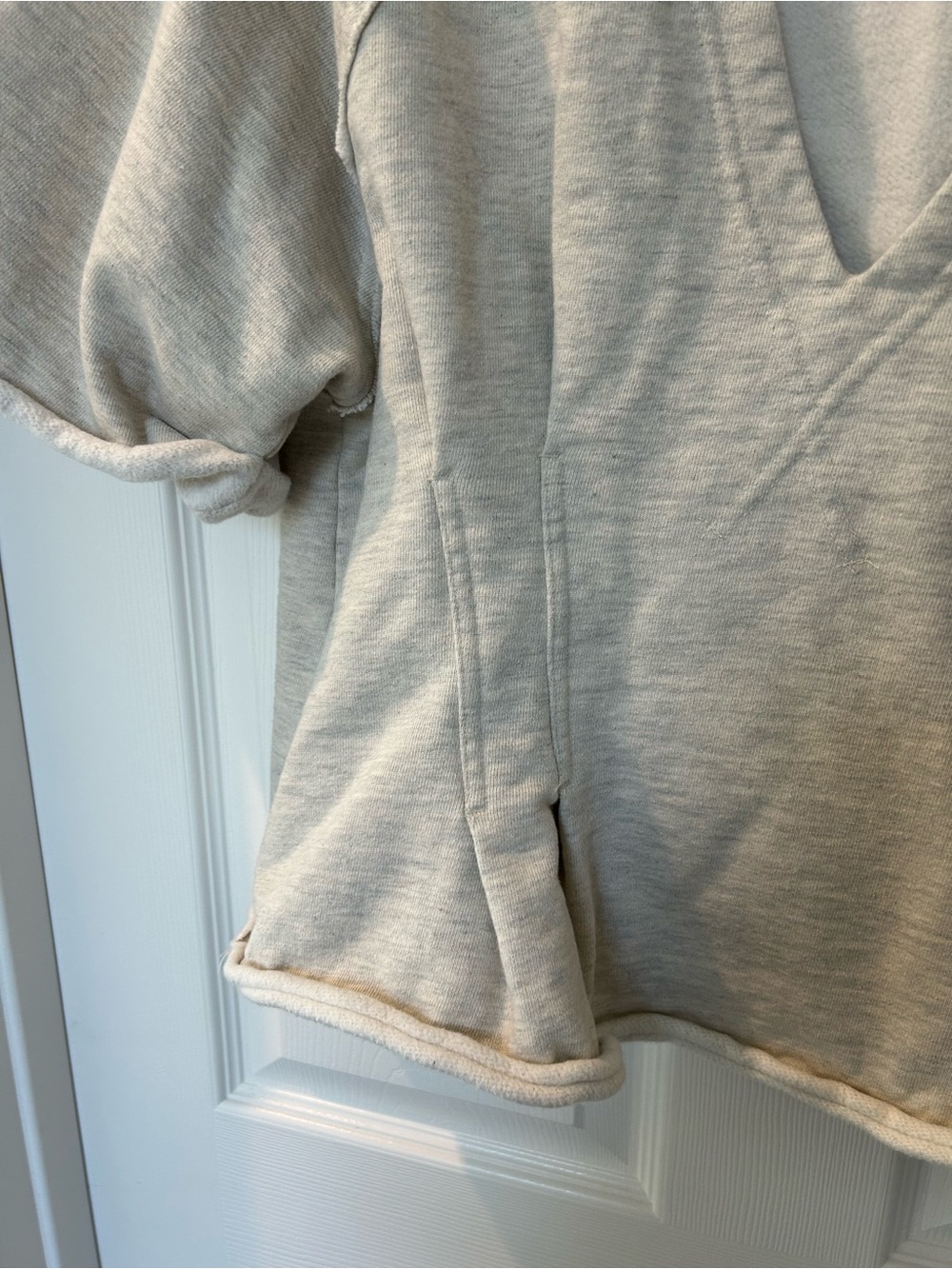 FP Movement Light Gray V-Neck Boxy Pullover - Picture 3 of 5